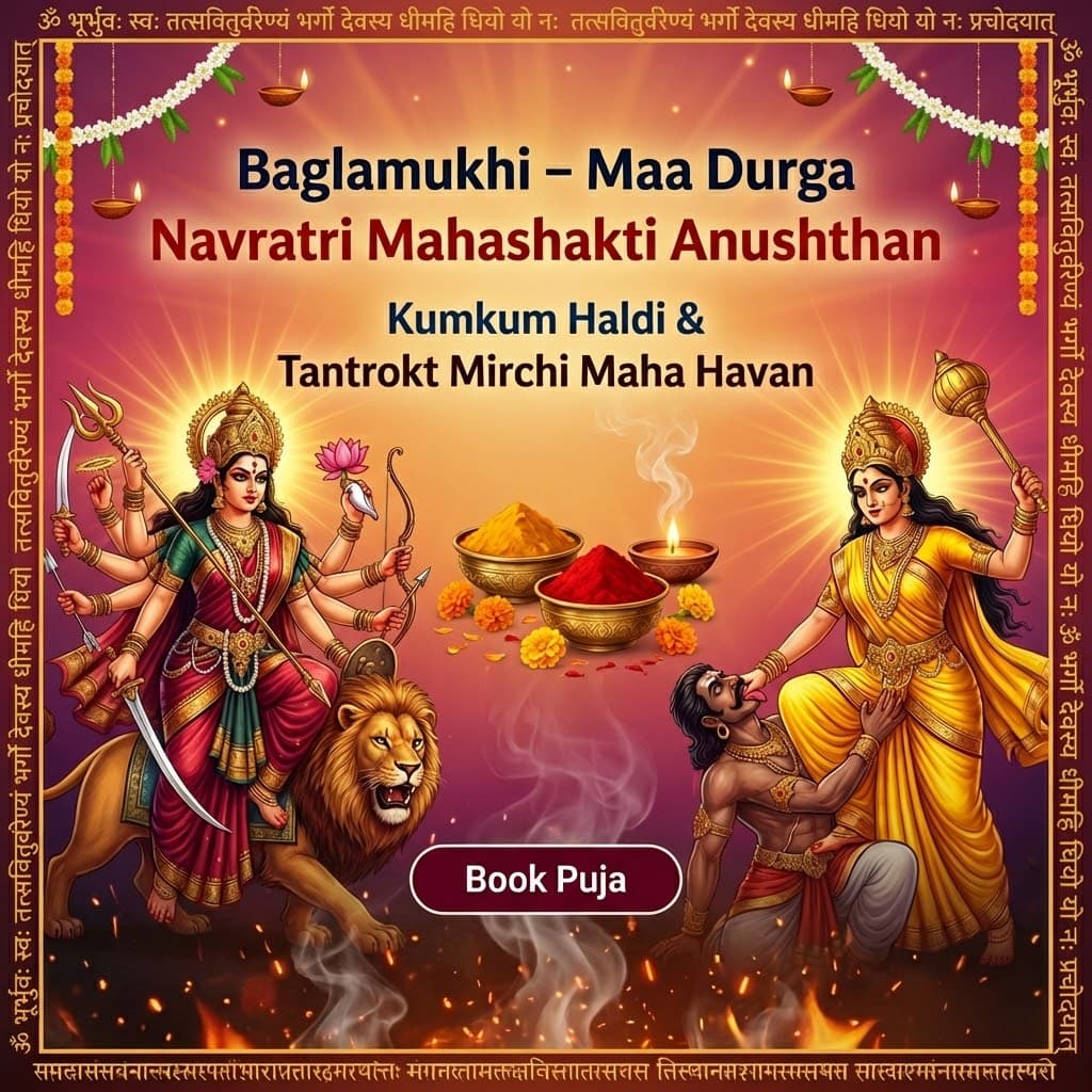 Navratri Mahashakti Anushthan — Maa Durga Aparajita Stotra + Maa Baglamukhi Mirchi Hawan